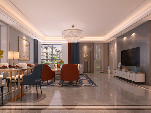 天山熙湖170平米歐式輕奢風格裝修效果圖 天山熙湖170平米歐式輕奢風格裝修效果圖