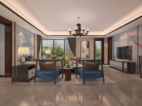 天山熙湖170平米新中式風格裝修效果圖 天山熙湖170平米新中式風格裝修效果圖