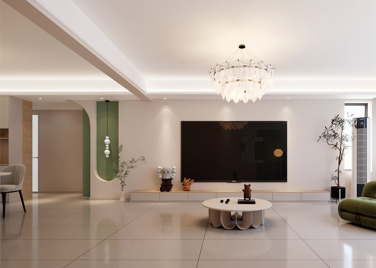 中海河山郡 | 133㎡輕法式浪漫，『奶油白+薄荷綠』美的剛剛好！